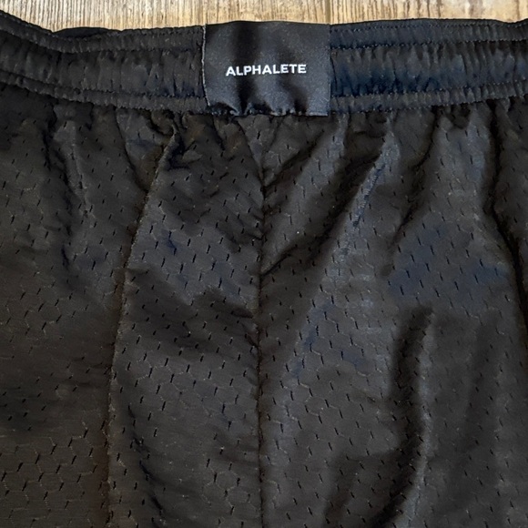 Alphalete Black Signature Mesh Athletic Shorts with Logo -Medium - Picture 6 of 10